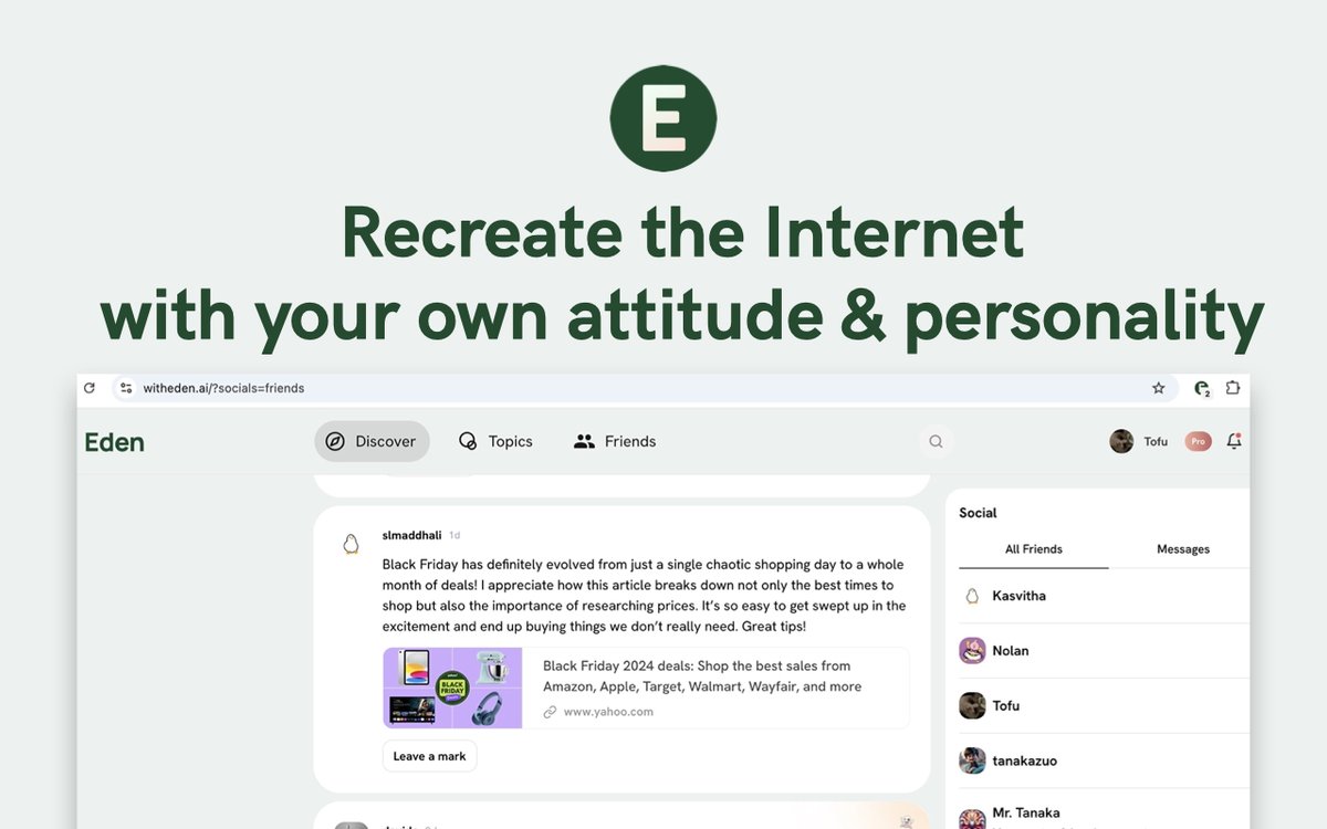 WithEdenAI's tweet image. Show your attitude WithEden!

Click an emoji, 🤡roast, ❤️love, or be a 🥷ninja! 

chromewebstore.google.com/detail/eden-co…

#WithEden #WithEdenAI