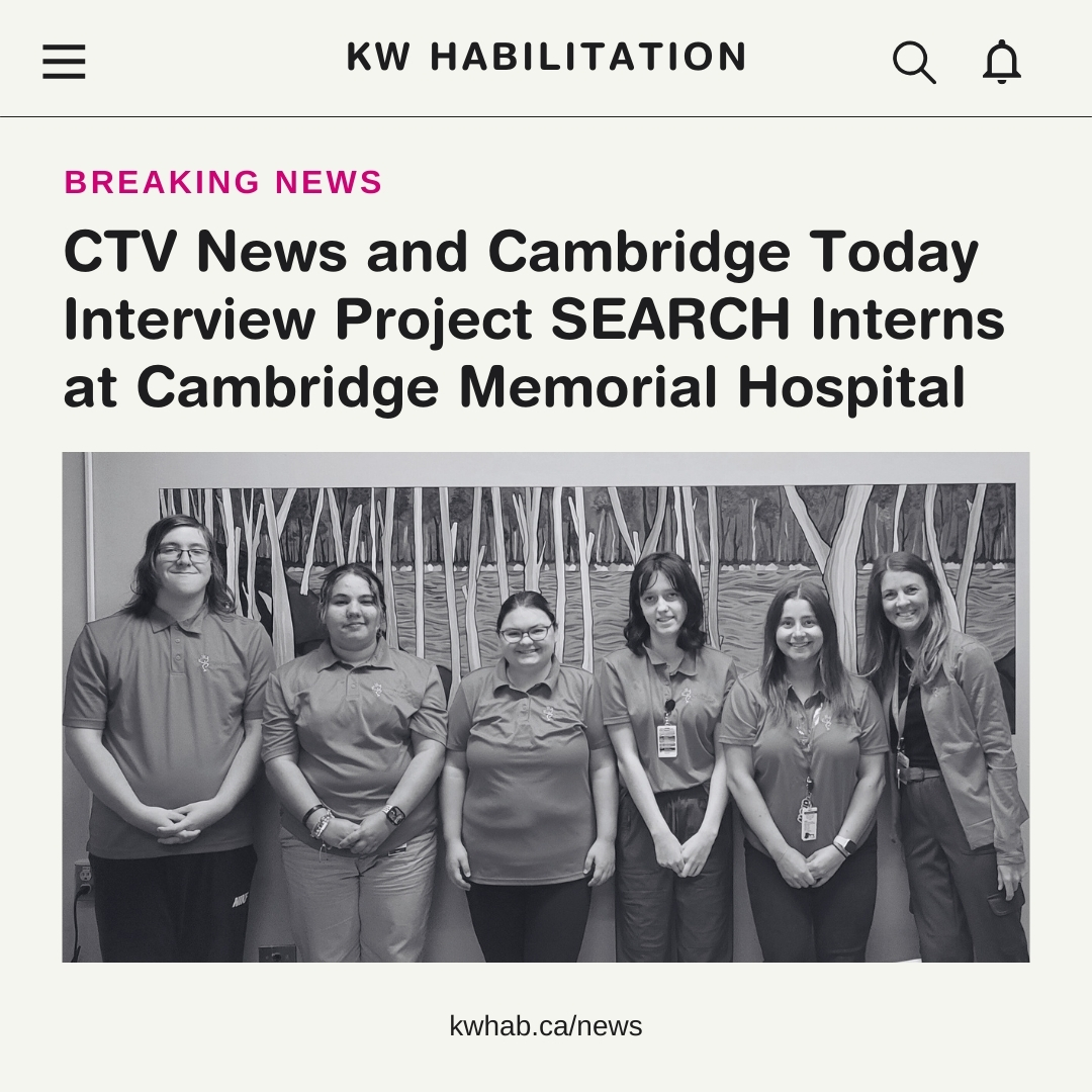 This week, CTV News and Cambridge Today visited Project SEARCH interns to get the inside scoop on this incredible collaborative program! Read the full article at kwhab.ca/ctv-news-and-c…