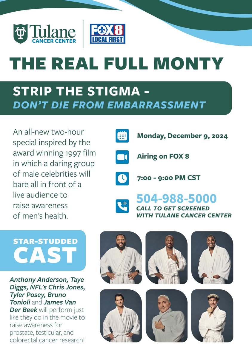 Tulane Urology (@tulaneurology) on Twitter photo Catch Dr. Lawrence Jenkins on <a href="/FOX8NOLA/">FOX 8 New Orleans</a> this Monday, Dec. 9, 2024, from 11 - 1130 AM CST.
#tulaneurology #therealfullmonty #ProstateCancer Catch Dr. Lawrence Jenkins on <a href="/FOX8NOLA/">FOX 8 New Orleans</a> this Monday, Dec. 9, 2024, from 11 - 1130 AM CST.
#tulaneurology #therealfullmonty #ProstateCancer
