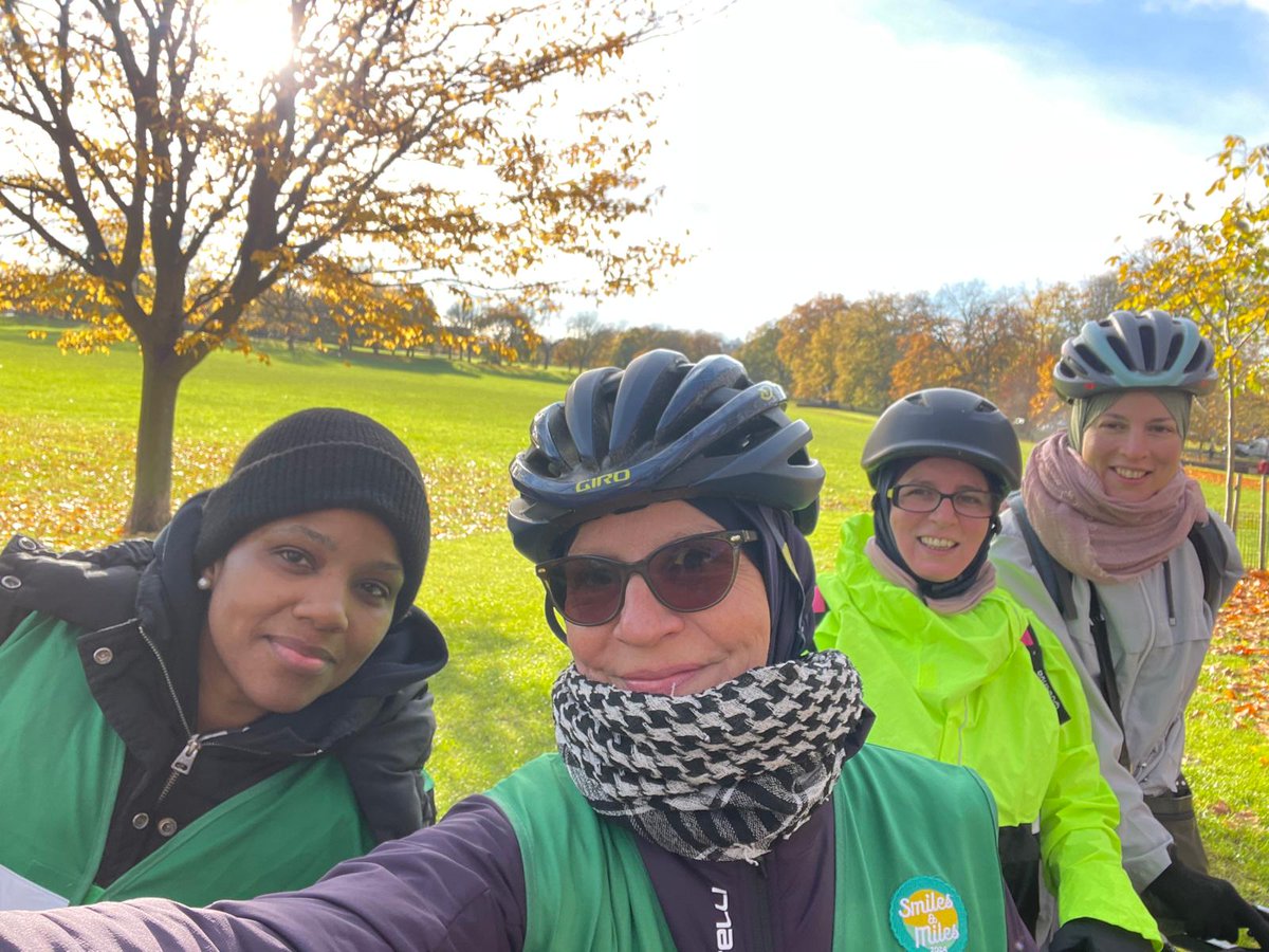 CycleSistersUK's tweet photo. A huge thank you to @haringeycouncil and @Wesleyan Foundation for supporting our rides and helping us make the most of this beautiful time of year. 🚲💛

Now, we’re excited to embrace the chill of winter and keep pedalling through the next season’s adventures! ❄️🚴‍♀️

#CycleSisters https://t.co/lkzkBNZA4f