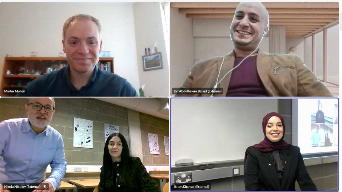 ikram_kh95's tweet photo. Overjoyed to share that I successfully defended my PhD VIVA today! Huge thanks to my supervisors, Prof. Liam Murray &amp; Dr. Martin Mullen, for their support, to the examiners for their insights, and to the chair for overseeing the process. 
Onward to new adventures! 🎉 https://t.co/bhSj9pkBoO