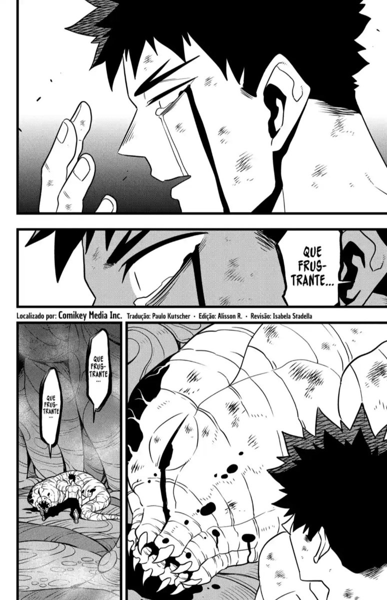 mangalords's tweet image. A identificação entre o Kafka e o Kaiju Inseto (N⁰8) foi principalmente pelo sentimento de frustração de ambos. De terem seus objetivos frustrados e se sentirem fracos para superarem, mas mesmo assim, se recusando a desistirem.
A resiliência é a definição do KAIJU N⁰8.
#kaijun8