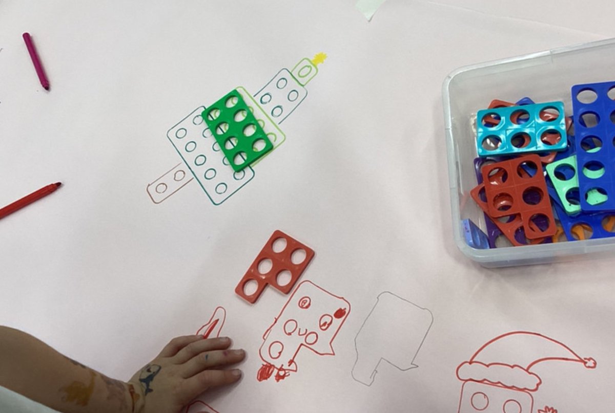 Christmas pictures with numicon was a very popular activity today 🤩🎅 #EYFS