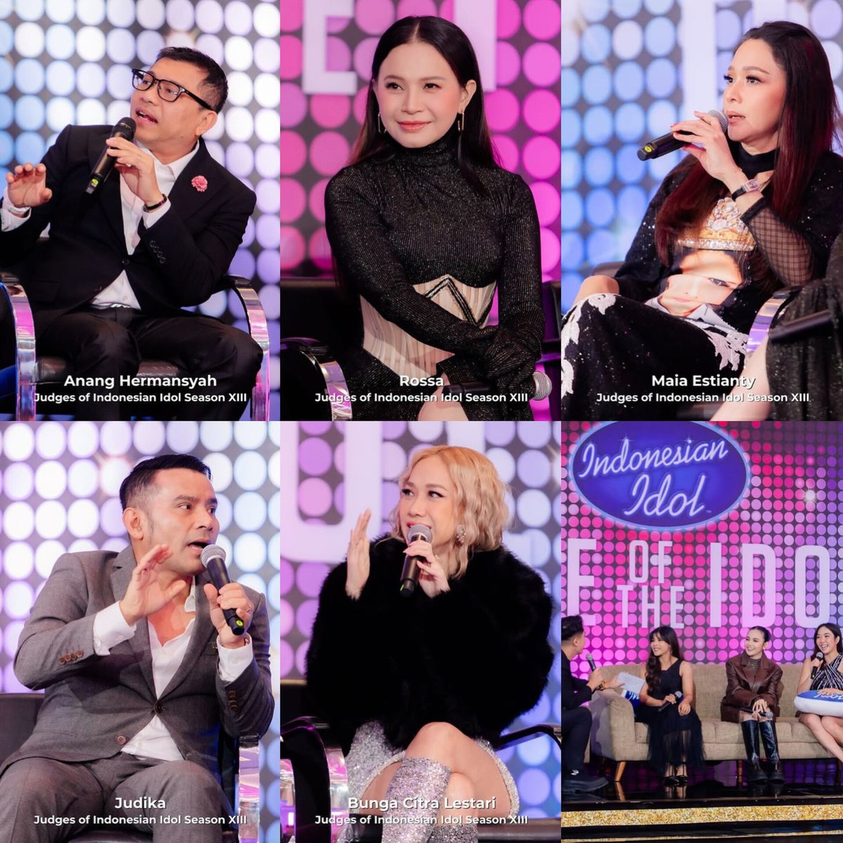 iPopBase's tweet photo. Judges Rossa, Anang Hermansyah, Bunga Citra Lestari, Maia Estianty, and Judika will all be returning for the next season of ‘Indonesian Idol.’

During the press conference, the judges described Indonesian Idol XIII as a "horror season," highlighting the fierce competition among contestants with exceptional and distinctive vocal qualities.