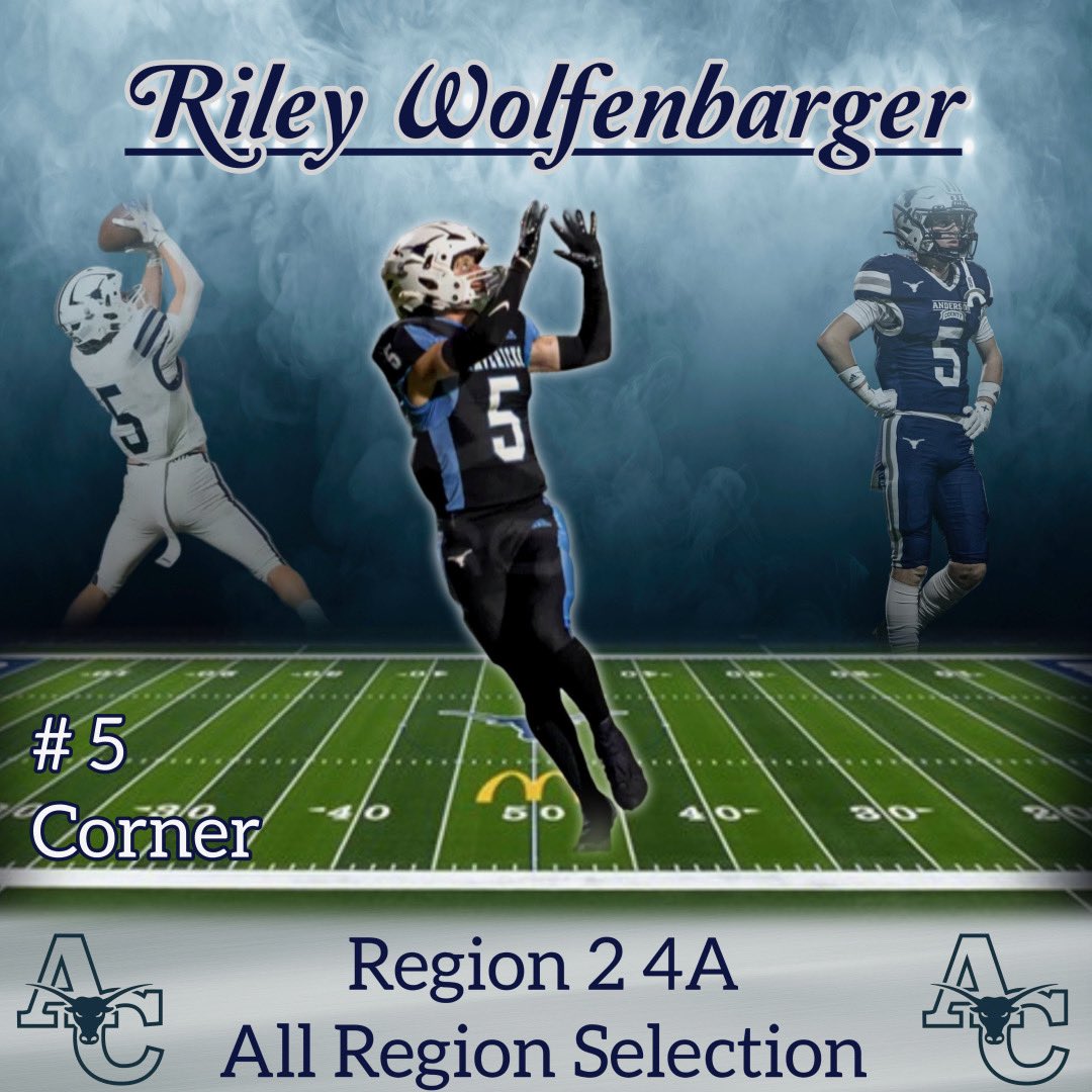 ACHSMavsFB's tweet photo. Congratulations to Riley Wolfenbarger on earning Region 2 -4A All Region🤘 https://t.co/5udhkOuVNw