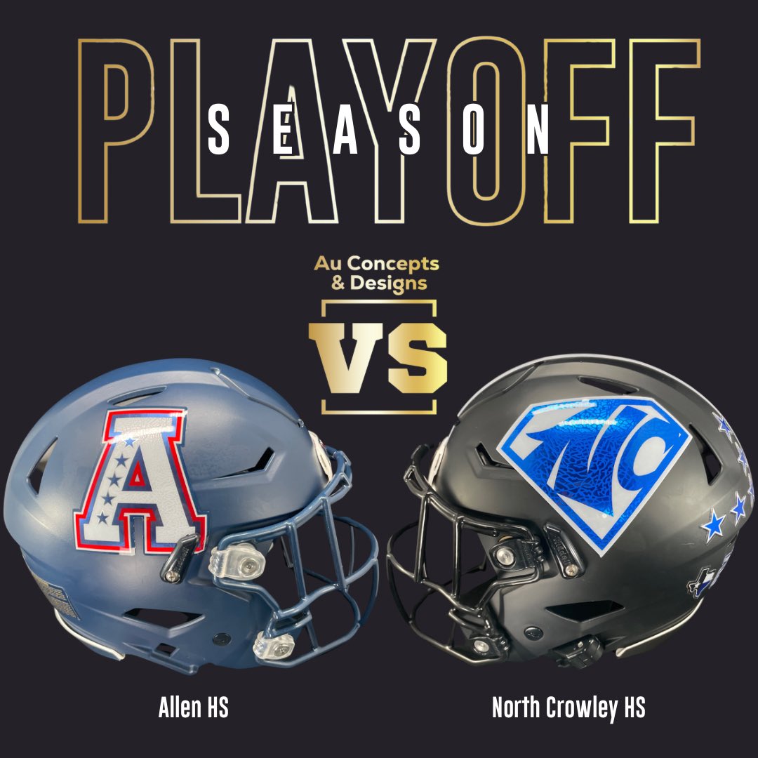 Au Concepts & Designs (@audesigns) on Twitter photo Another epic playoff clash between two of our Au-powered teams! Allen <a href="/alleneaglesfb/">Allen Eagles Football βοΈβοΈβοΈβοΈβοΈ</a> vs. North Crowley <a href="/NorthCro_FB/">North Crowley Football</a> face off this Saturday, with both teams 13-0. Who do you think will take the W?
#Au #CustomizeYourLegacy #footballplayoffs #txhsfb Another epic playoff clash between two of our Au-powered teams! Allen <a href="/alleneaglesfb/">Allen Eagles Football βοΈβοΈβοΈβοΈβοΈ</a> vs. North Crowley <a href="/NorthCro_FB/">North Crowley Football</a> face off this Saturday, with both teams 13-0. Who do you think will take the W?
#Au #CustomizeYourLegacy #footballplayoffs #txhsfb