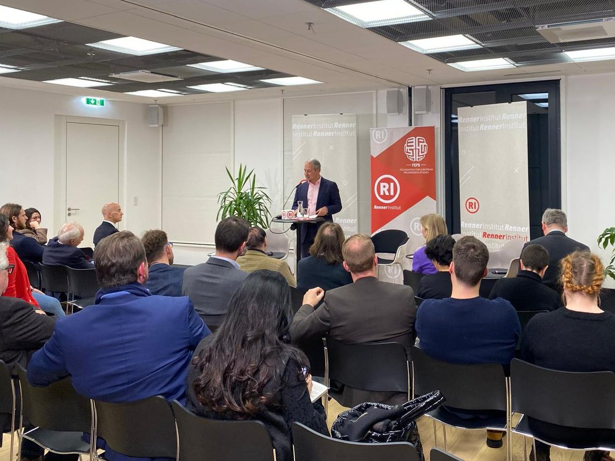 As part of the #NextLeft Research Programme meeting in Vienna🇦🇹, the panel  “The new EU term – How to bring Europe on the path for a socially just and green growth” 

The panel discusses the implications of the prominent reports by Letta &amp; Draghi in the context of Europe’s