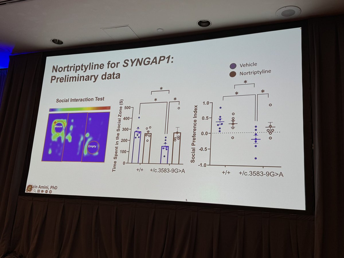 phalliburton's tweet image. Flew in this AM for @cureSYNGAP1 scientific conference. Caught the second half of this overview from @julietkknowles on work on Phenylbutyrate and Nortriptyline repurposing. Both indicate improvements in seizures and socialization. Drug repurposing trials for #SYNGAP1 are here!