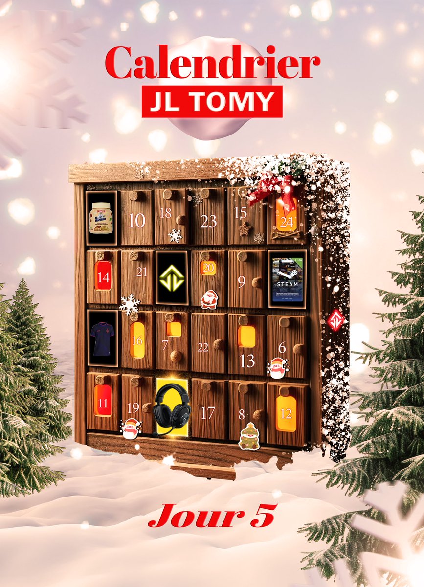 🎄 Calendrier de l’avent - JOUR 5 🎅

Aujourd'hui, tentez de remporter un incroyable 𝗰𝗮𝘀𝗾𝘂𝗲 𝗟𝗼𝗴𝗶𝘁𝗲𝗰𝗵 𝗚 𝗣𝗿𝗼 𝗫 🎧 pour des sessions de jeu au top ! 🔥

Pour participer :
➡️ RT ce tweet
➡️ Follow <a href="/JLTomyTV/">JL Toto</a> 

⏱️ T.A.S le 06/12 à 19h.
🎁 Bonne chance à tous ! 😄