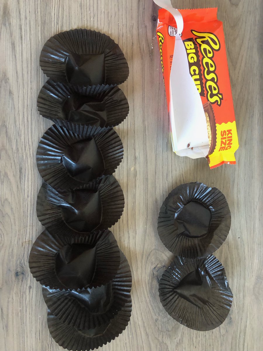 Some say success is measured in currency or possessions!

Some may tell you it is relationships or peace of mind!

We are here to share our personal best at nine total peanut butter cup wrappers from two Reese's Big Cups!

A tiding of good things to come!

#hershey #reeses