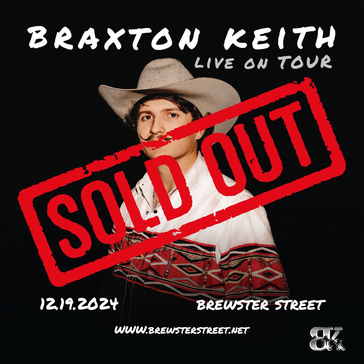 ‼️‼️SOLD OUT‼️‼️

Braxton Keith is coming to Brewster Street Icehouse on Thurs, Dec 19th! Grab your boots and let’s show him how Corpus throws a honky tonk party! 🤠💙🔥

Thank you, Corpus Christi! See y’all on the 19th! 👏
