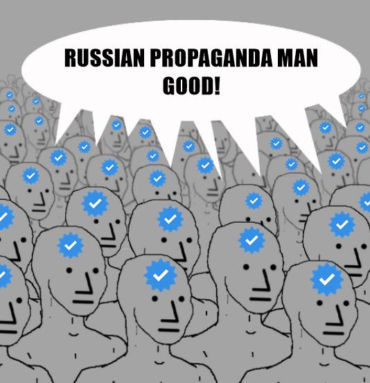 Dispropoganda's tweet photo. All the verified "independent thinkers" and "truth seekers" in the replies https://t.co/92MGS4QDlA