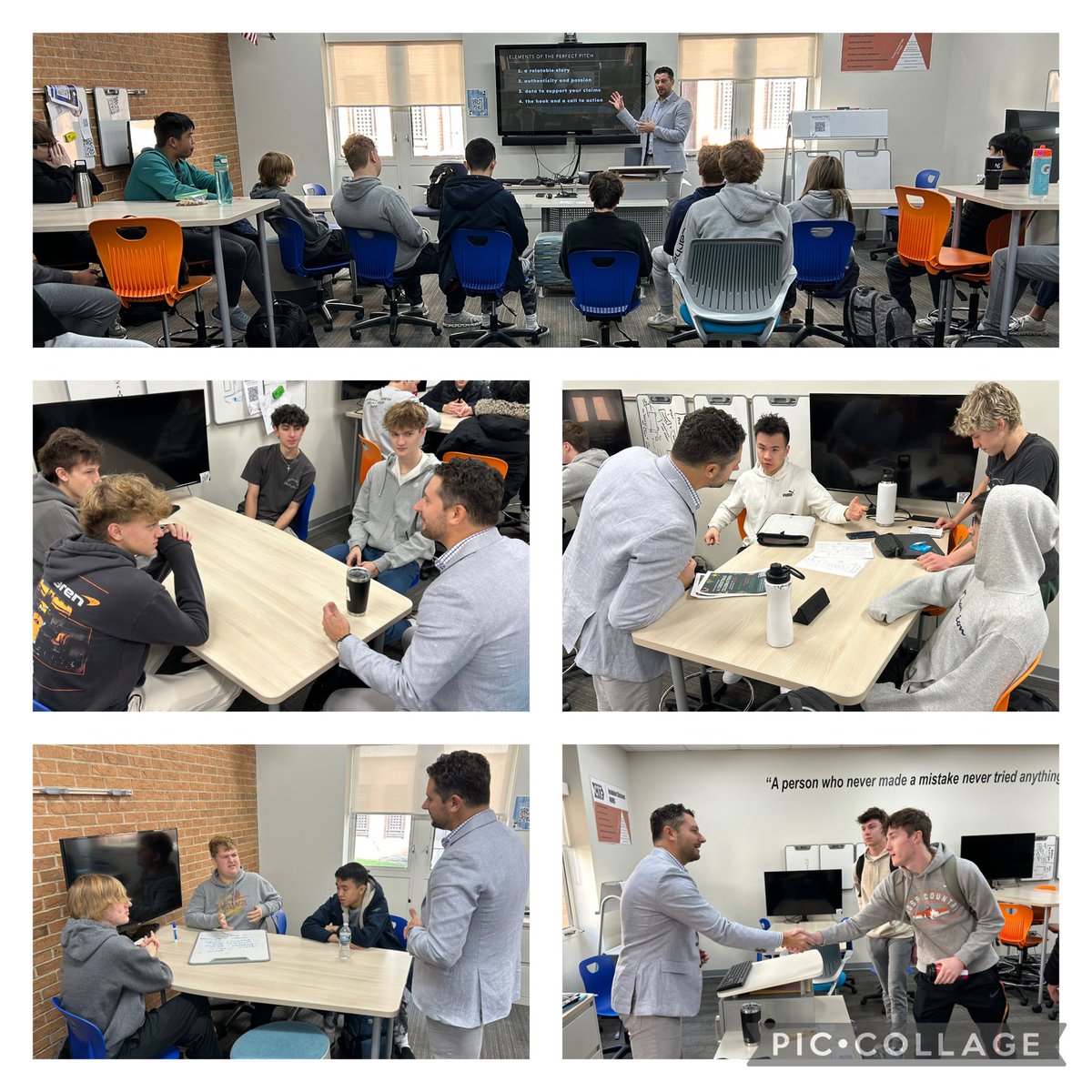 Special thanks to <a href="/wachtel_NNHS/">Jay Wachtel - NNHS</a> graduate John Philipchuck, founder of Ancora L&amp;G, speaking to our <a href="/incubatoredu/">INCubatoredu (from Uncharted Learning, NFP)</a> students about the “Elements of the Perfect Pitch.” A timely and informative presentation as our students prepare for their MVP Pitches next week! #Elevate203