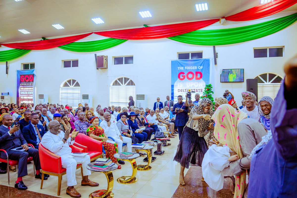 RtHonSheriff's tweet photo. As a tradition of our government to celebrate the season, I attended the Festival of Nine Lessons and Carols/End of Year Special Thanksgiving at Government House Chapel, Asaba, earlier today, where I read the 1st Lesson: Gen 22: 25-17 (God's Promise to Abraham).

The ceremony provided an opportunity to celebrate God's faithfulness and appreciate the synergy among the different arms of government, as well as the unity and progress made thus far, while assuring Deltans of more development.