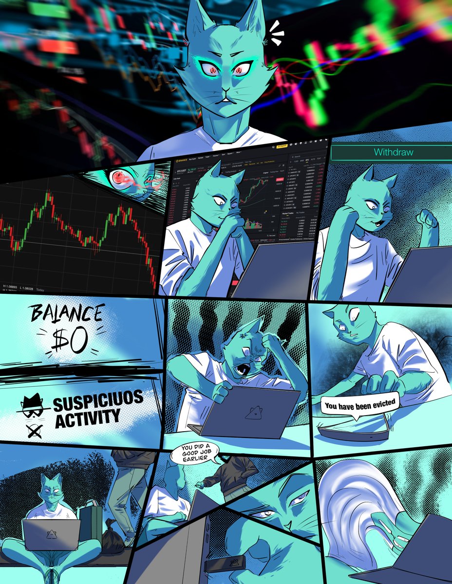 Catbalion | Episode 2, Part 2 | 

Our hero excels in trading to the degree that his funds are seized by the CEX. Once on the curb, he receives a mysterious cold wallet that transports him into another dimension.