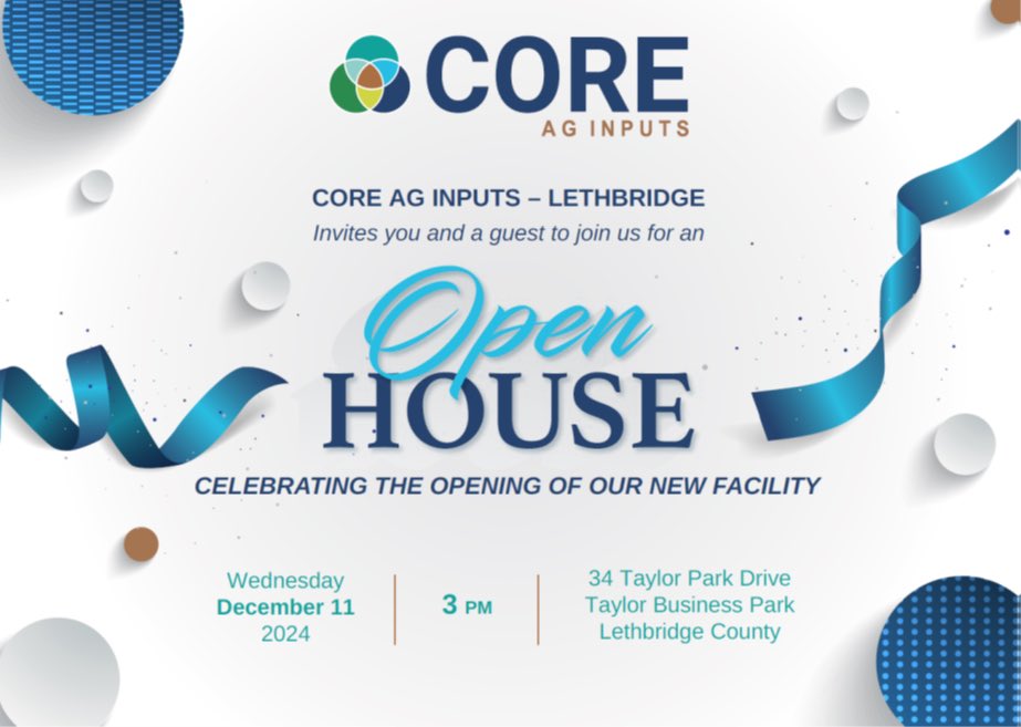 coreag_warner's tweet photo. If you haven’t already be sure to RSVP to our open house. Looking forward to seeing you next week. #CoreAg #Warner #Lethbridge https://t.co/evzx3OtVi2
