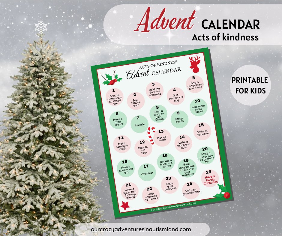 Use this advent calendar to count down the days until Christmas by doing random acts of kindness (RAK) to keep kids excited.

Get yours today: s.mtrbio.com/jwdjftjkjb

#Christmas #Christmascountdown #RAK #randomactsofkindness #Christmasschool #Advent #adventcountdown