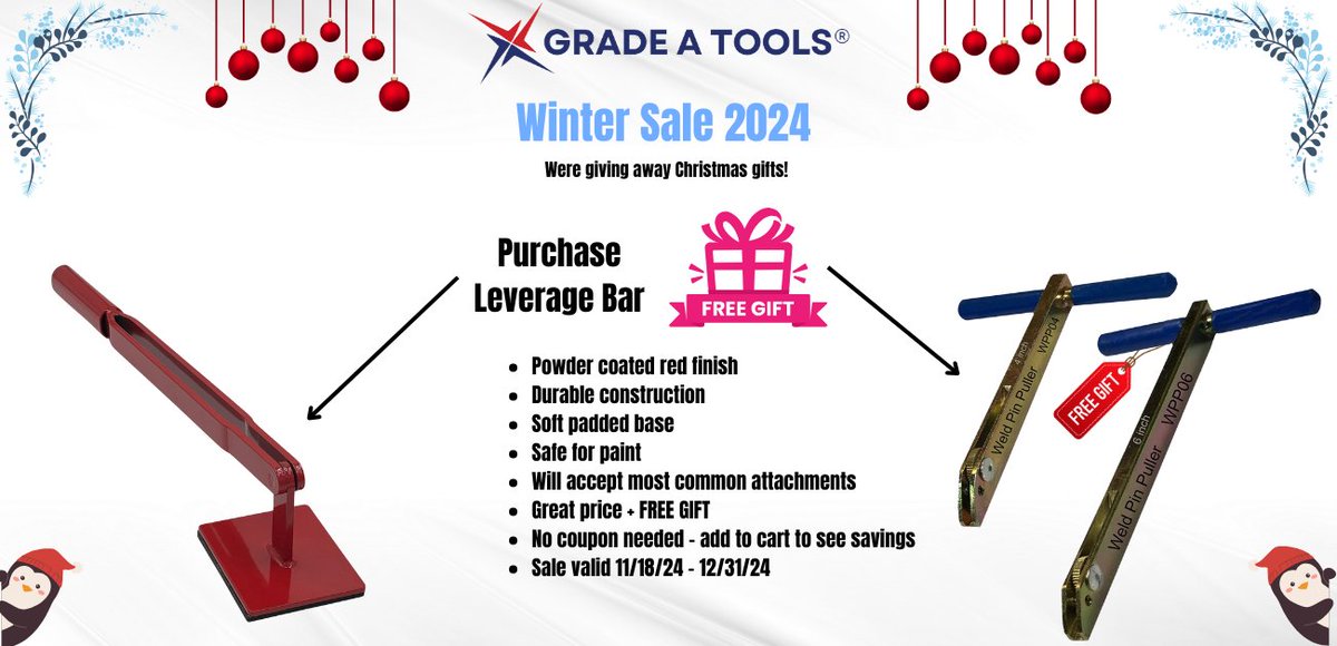 Grade_A_Tools's tweet photo. Were giving away gifts to celebrate the holidays. Come see what's up for grabs @ Grade A Tools
https://t.co/1VRsPvDJS7 https://t.co/IJZtvcxPZZ