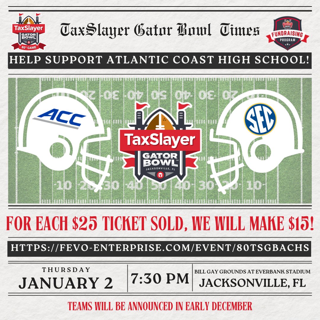 Today is the final day to buy $25 mid-level seats to this year's <a href="/taxslayerbowl/">TaxSlayer Gator Bowl</a>. Use this link as the offer expires at midnight tonight. url.usb.m.mimecastprotect.com/s/7DGVC4WrQNIE…