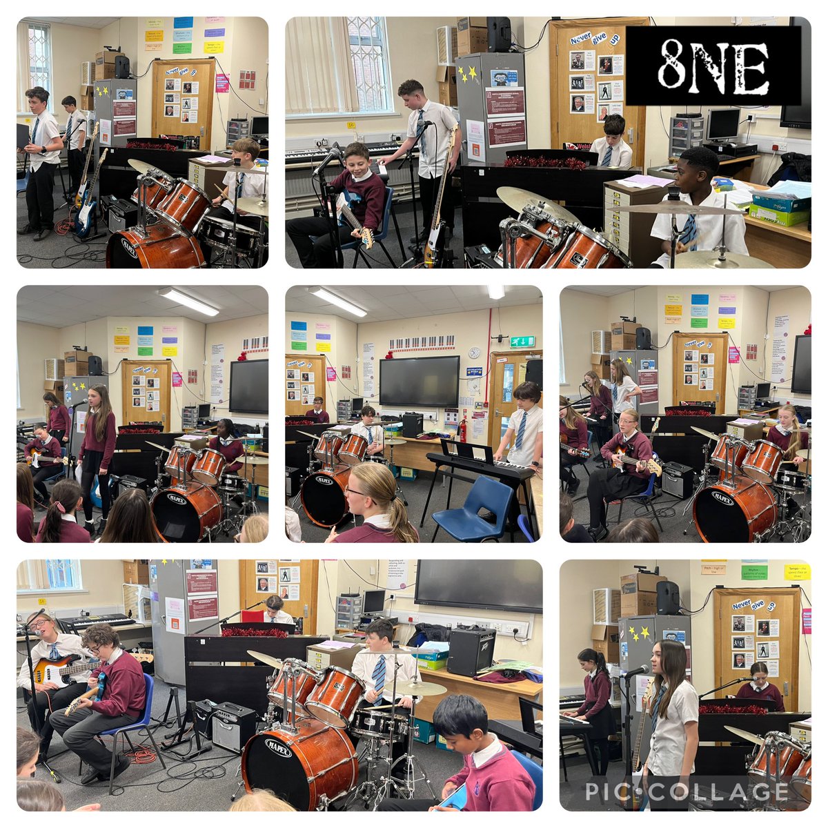 Da iawn 8NW a 8NE - Excellent performances in your gig lessons! 

Well done to The Samedie Singers &amp; 7 Nation Army who will perform again next week! 🤘