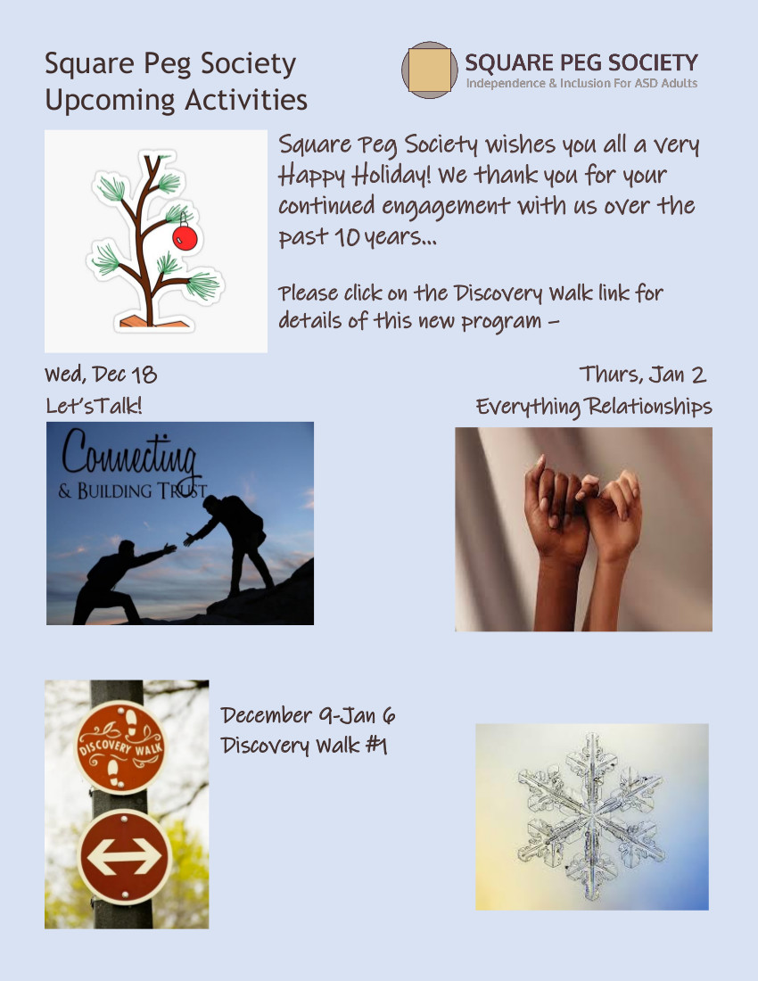 SquarePegSo's tweet photo. Square Peg Society wishes you all a very Happy Holiday! We thank you for your continued engagement with us over the past 10 years…

Please click on the Discovery Walk link for details of this new program:

https://t.co/IJiQaQxoDs https://t.co/gTcS7kkP3w