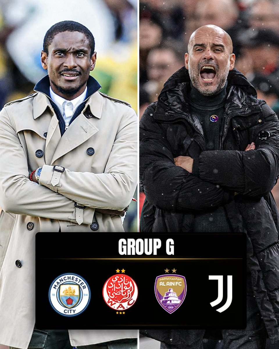 ESPNAfrica's tweet photo. Rhulani Mokwena's Wydad AC from Morocco will play Pep Guardiola's Manchester City in the FIFA Club World Cup 👀 https://t.co/mJcvDRKJnn