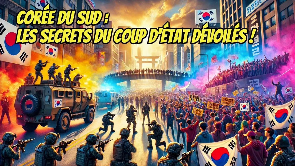 Vukuzman's tweet photo. 🚨 Coup d'État avorté en #CoréeDuSud

 🎥 #Episode3 de notre émission #LignedeFront
➡️ Causes et conséquences du coup d'État.
➡️ Maturité et exploit démocratique du peuple coréen.
➡️ L'héritage du dictateur Park Chung-hee.
➡️ Les blessures non refermées de la guerre de Corée.
➡️ L'événement vu dans une perspective internationale.

L'analyse complète c'est ici 👇
https://t.co/DRKjpZiDzB