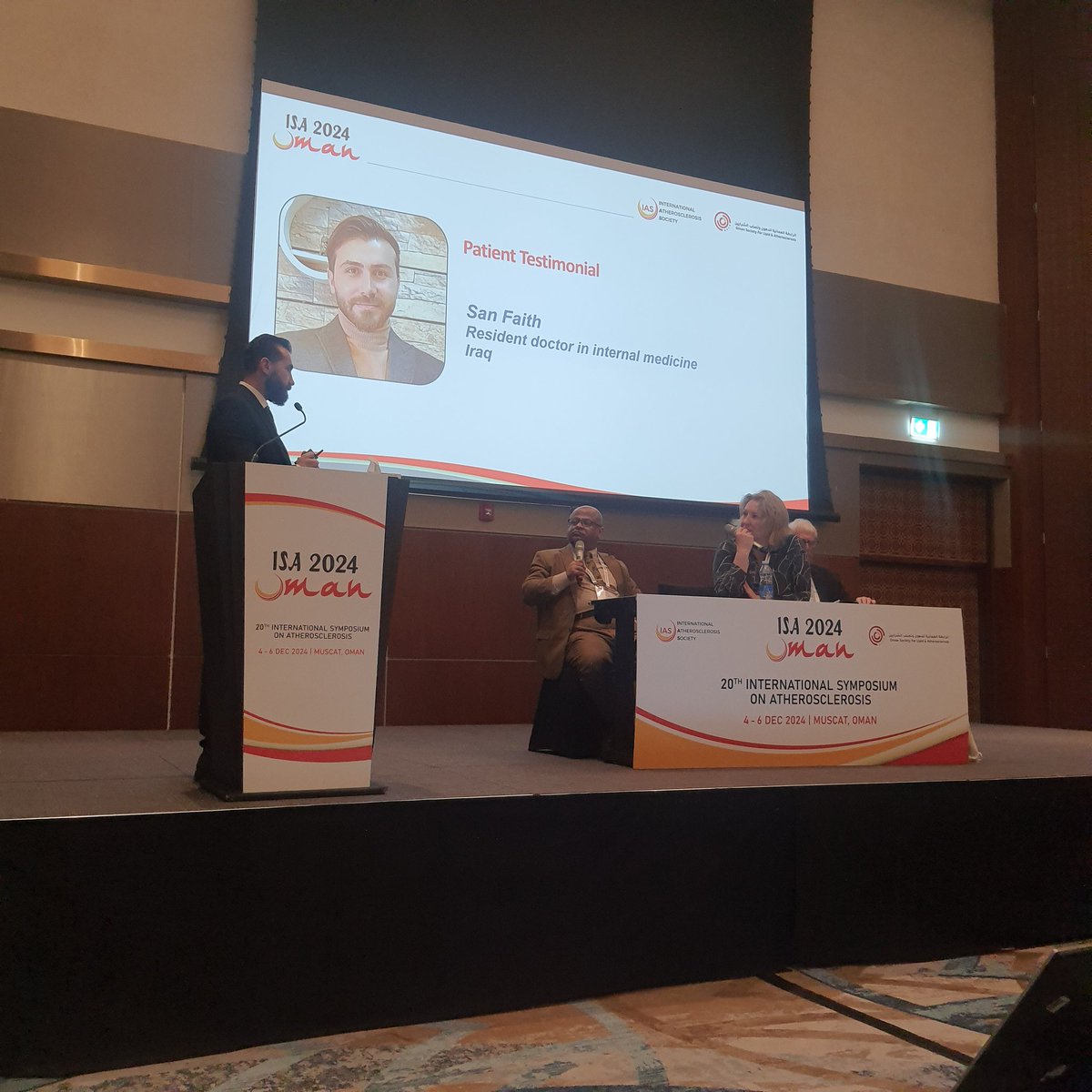 Hasanain90's tweet photo. 📌Lecture about:
Patient Testimonial 
Delievered by @San Fatih, Iraq.
#ISA2024
@atherosociety
@OslaOman https://t.co/vVZqiS5gC9
