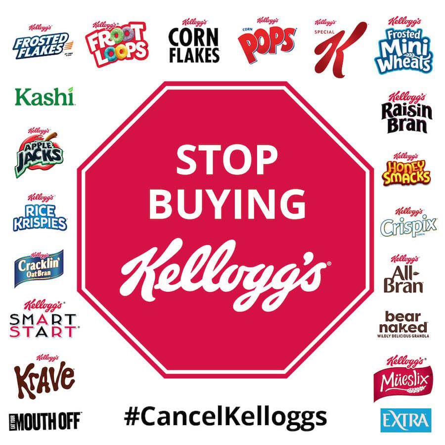 thefoodbabe's tweet photo. This is a slap in the face of every American citizen. @KelloggsUS doesn’t care about you, and they definitely don’t care about your children. #CancelKelloggs #GetOffOurShelves https://t.co/mUABmV6Ymk