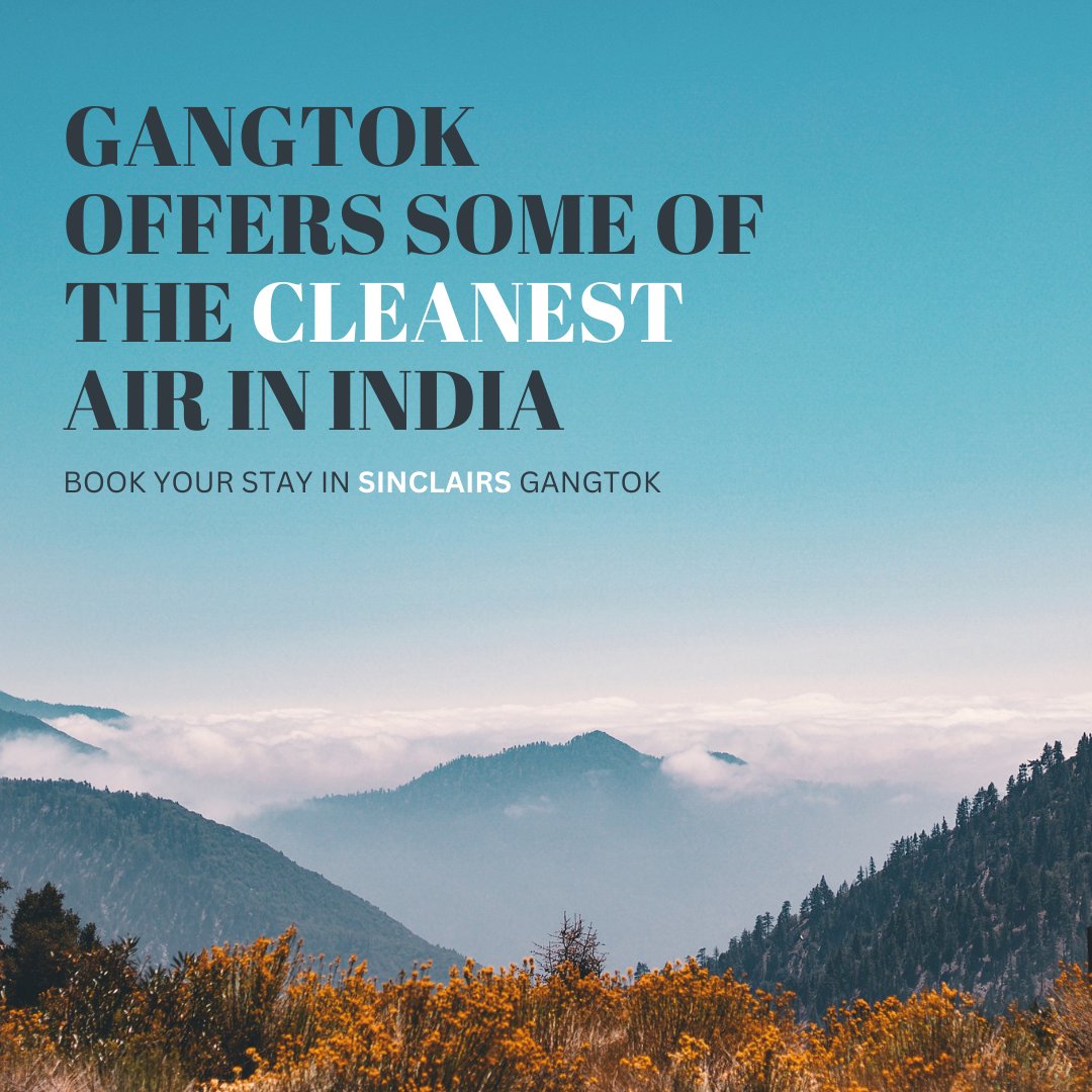 sinclairshotels's tweet photo. Escape to the clean, crisp air of Gangtok 🌿✨ Breathe in serenity and unwind in the lap of nature. Stay with Sinclairs for a perfect getaway! 🏔️
.
.
.
#SinclairsHotels #GangtokDiaries #CleanAirCleanMind #TravelIndia #HimalayanEscape #hills #vacation #travel #explore https://t.co/ysX91Z03C1