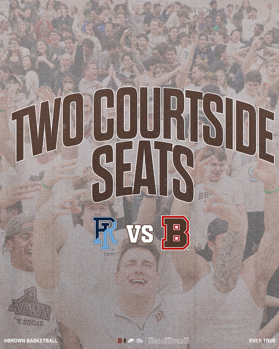 BrownU_MBB's tweet photo. ATTENTION FANS! We're giving away two courtside seats for our game against Rhode Island on Dec. 10! Just retweet for a chance to claim these seats! #EverTrue https://t.co/Jm0fZ8T1zm