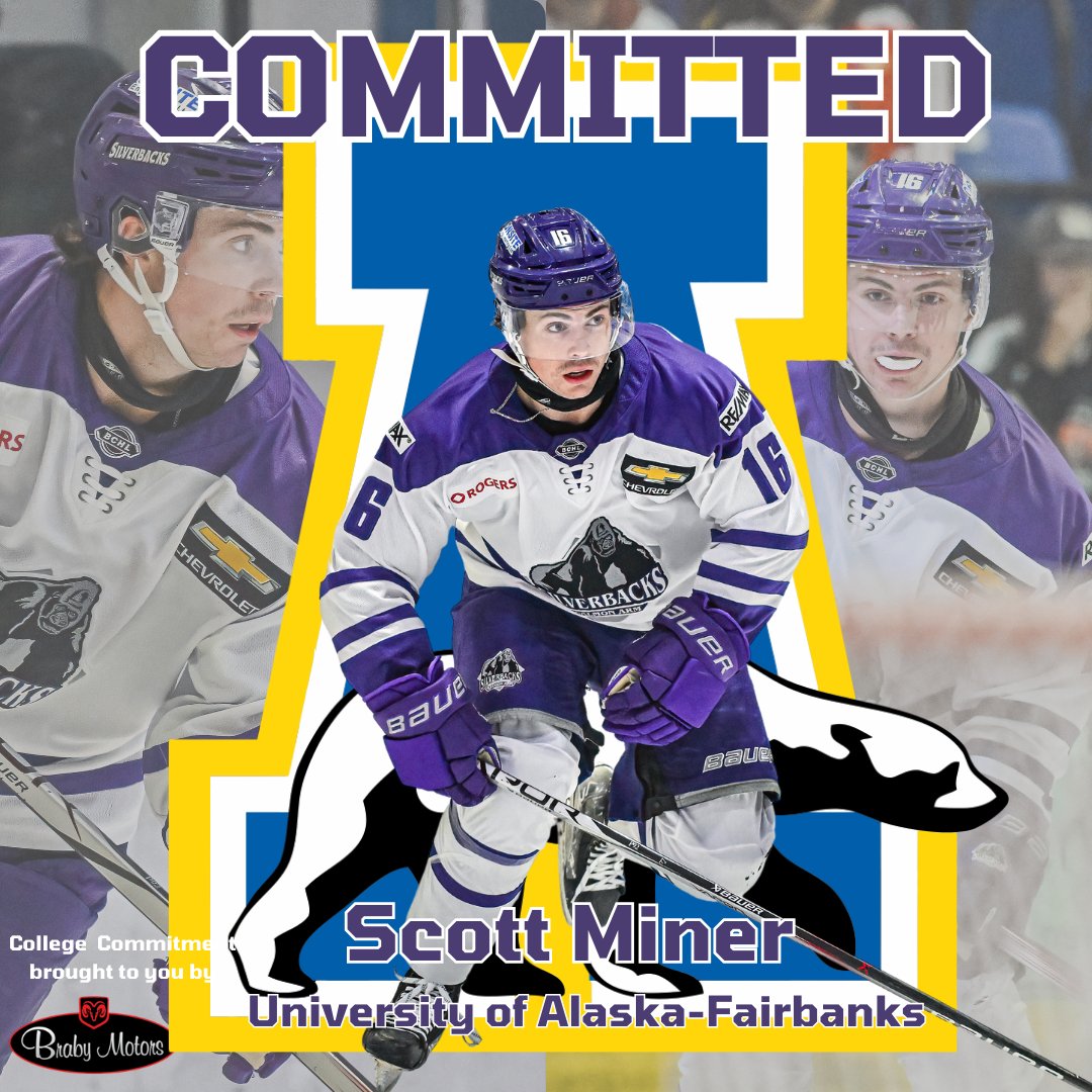 SASilverbacks's tweet photo. The Salmon Arm Silverbacks are pleased to announce that Defenceman Scott Miner (’05) has committed to the University of Alaska-Fairbanks.

Congratulations Scott!

Click the link below to read more.
https://t.co/iJktjjBtLg https://t.co/ruKYIiioou
