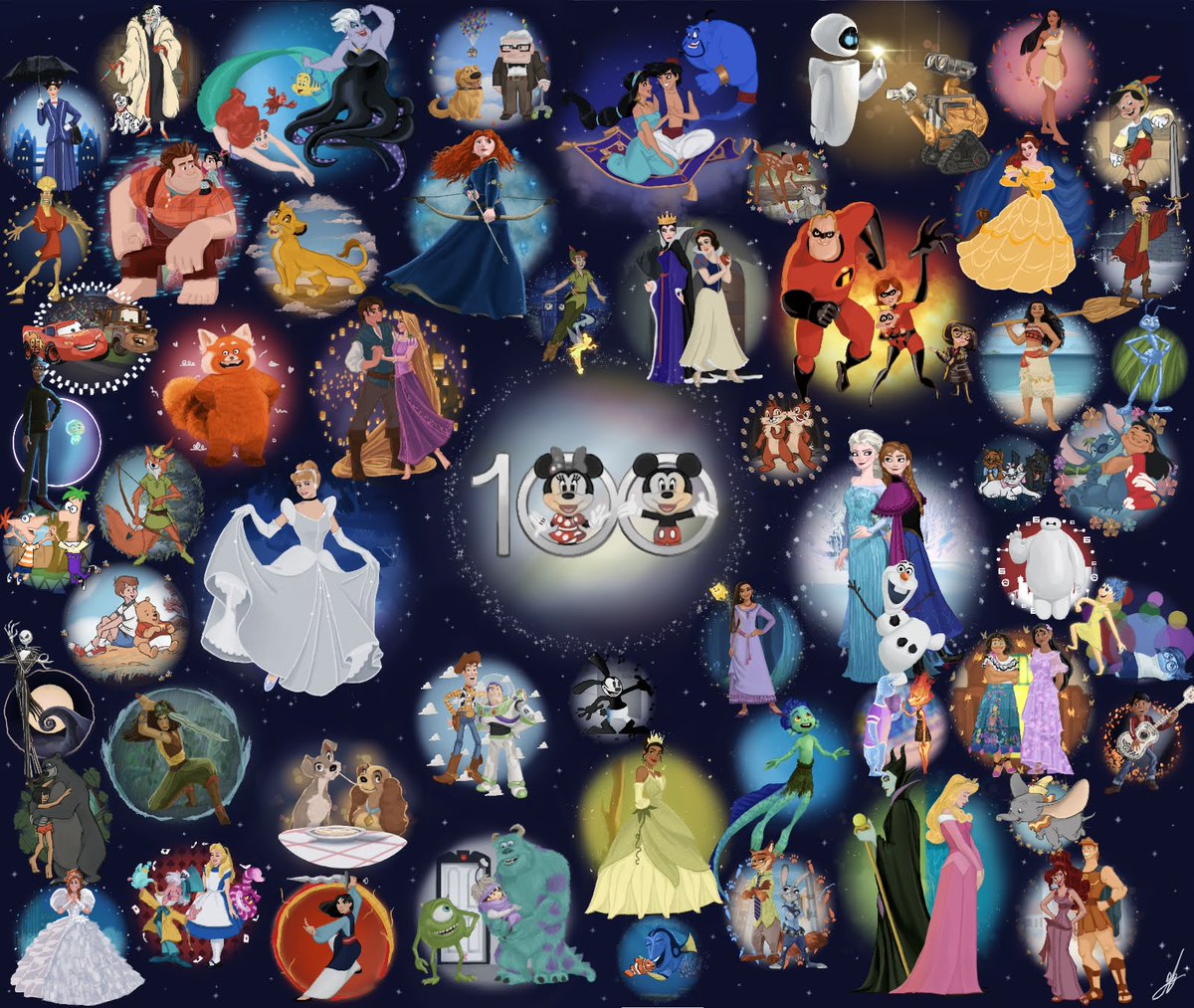 zahrasarfrazart's tweet photo. Disney 100 ✨🏰🤍
#illustration #ArtistOnTwitter #Disney #Disney100 #fanart #100yearsofdisney #digitalart https://t.co/8iuh0dDG9K