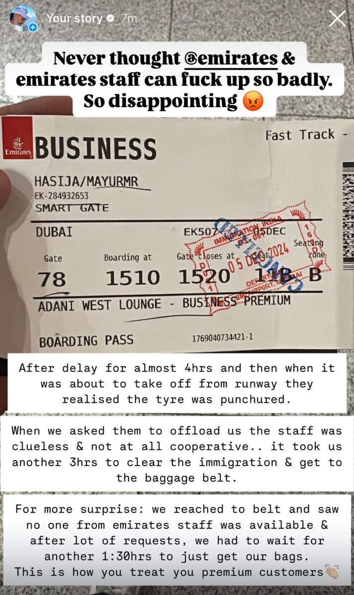 Shame on you <a href="/emirates/">Emirates</a> 😡 &amp; emirates staff.