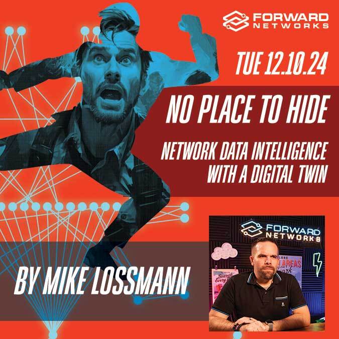 mikelossmann's tweet photo. What's the hottest event in Las Vegas next week? Well, if you think enterprise networking is hot, then you're gonna LOVE my session at #GartnerIO on Tuesday, December 10. It's called 'No Place to Hide - Network Data Intelligence with a Digital Twin'  -- Register now. https://t.co/Z1crtytELy