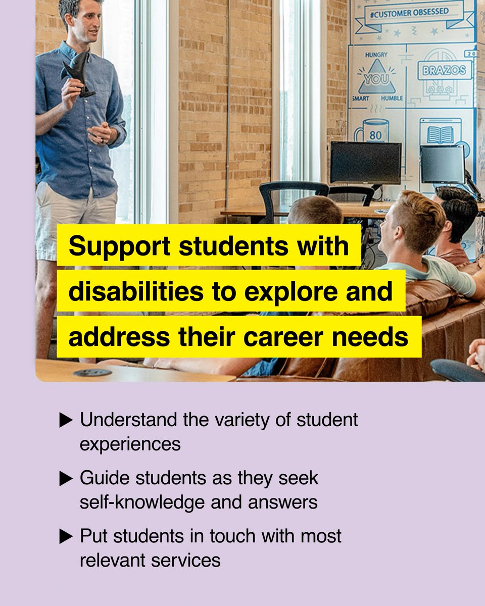 CUAccessibility's tweet photo. Champion change and close the employment gap with the Field Guide. It supplies research-based practices, tools and resources your school can use to support students with disabilities as they pursue employment. 

Start now: https://t.co/LHx3hk3cH9 

#StudentSuccess https://t.co/K8rqjBLBhd