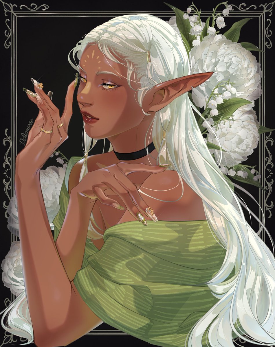 delicourseart's tweet image. i just think it would be fun to do her nails💫 #dungeonmeshi