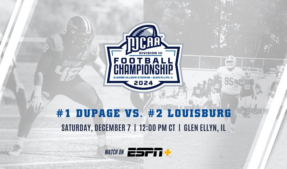 The fight for the 🏆 is almost here! 

Watch No. 1 <a href="/AthleticsCod/">CODAthletics</a> take on No. 2 <a href="/Louisburg_FB/">Louisburg College Football</a> in the 2024 #NJCAAFootball DIII National Championship!

Stream on <a href="/ESPNPlus/">ESPN+</a> Saturday, December 7 at 12:00 PM CT!