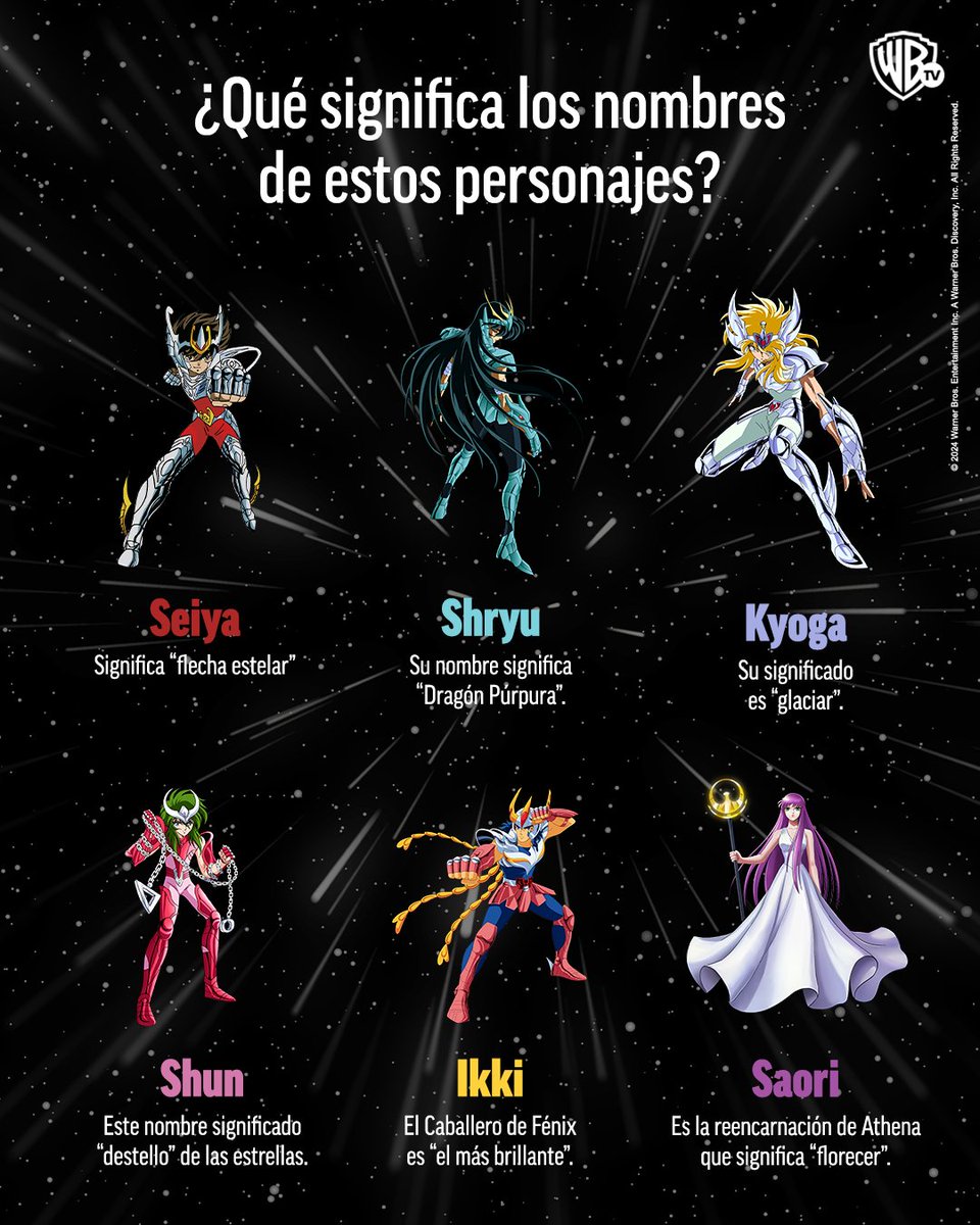 WarnerChannelLA's tweet photo. ¿Sabías esto de #LosCaballerosDelZodiaco? 🔥

Comenta con tu signo si ahora quieres saber el significado de los caballeros de oro. ⚜️ https://t.co/0LuubSpomT