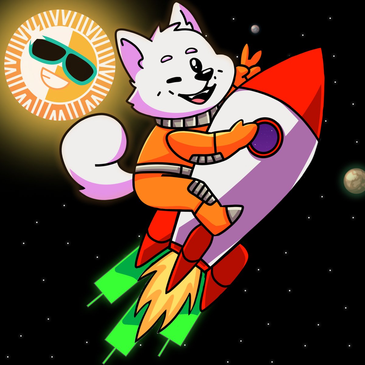 MoonDogMission's tweet photo. 🔍 Bitcoin has reached $100K, MoonDog won't lag behind and will start flying to the sun even faster!

☀️ Woof from the Moon to the SUN with #MOONDOG!
