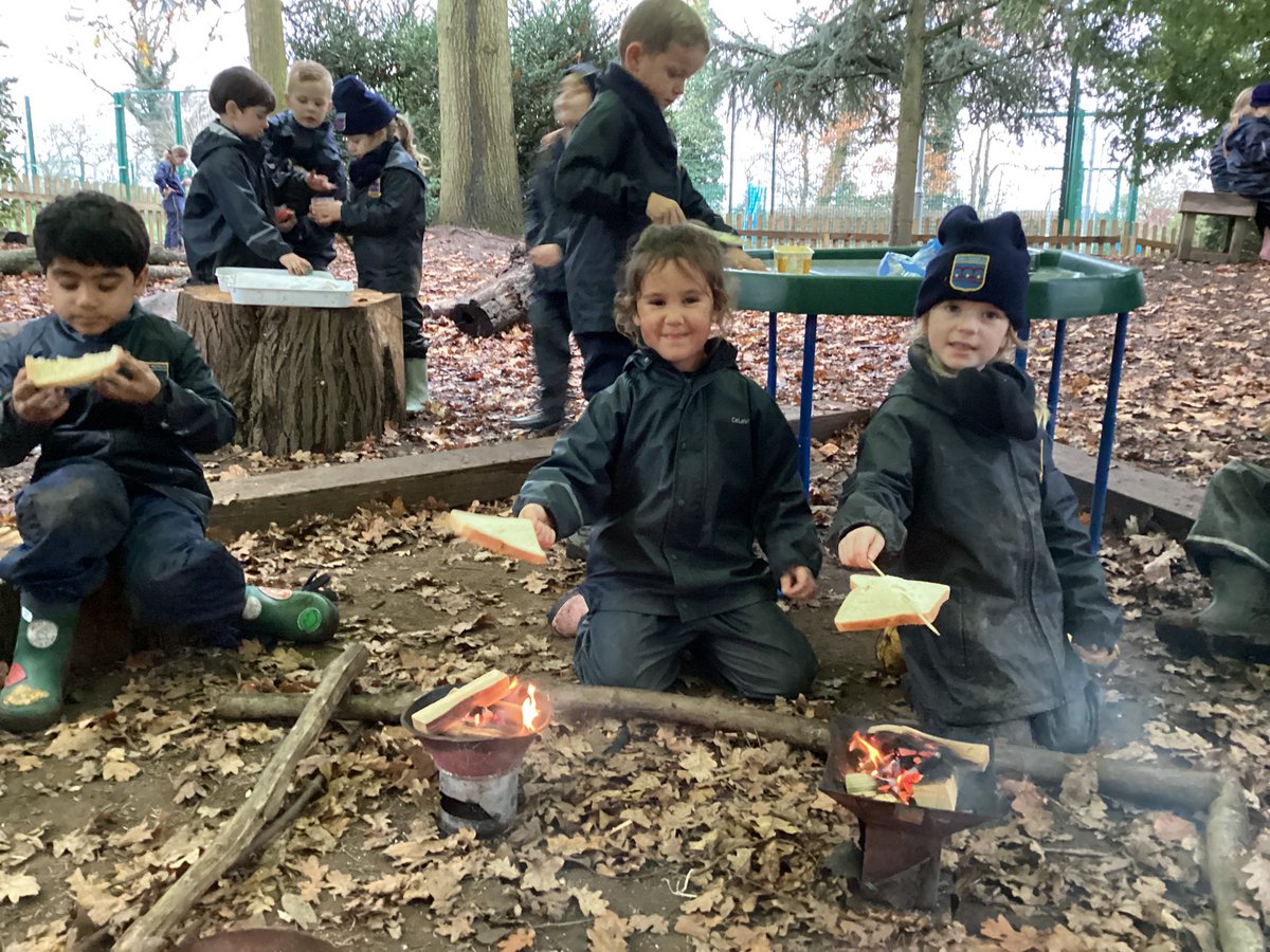 Who doesn’t like hot buttered toast, especially when you’ve toasted it yourself on an open fire #StNicksForestSchool #StNicksYear2 #StNicksYear1 #StNicksLowerSchool what a cosy afternoon