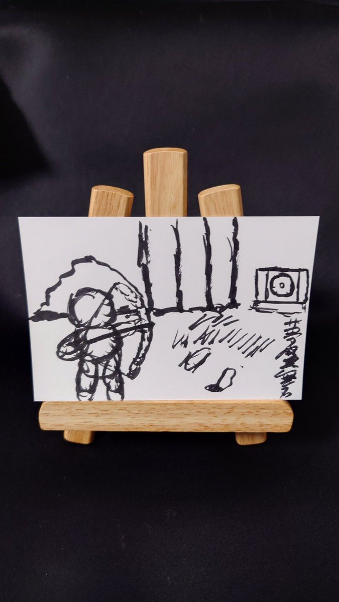 uHwpzpEcOt9CT6R's tweet photo. 『フィールドアーチェリー』(2024.12.6)
#Art #アート #現代アート #筆ペン  #オリジナルアート作品 #ポストカード  #絵画 #イラスト #夢魔無名 #muma_mumei #JAPAN #なにに見える #人物画  #スポーツ #sports #アーチェリー　#archery #フィールドアーチェリー　#fieldarchery https://t.co/zymIdrByMJ