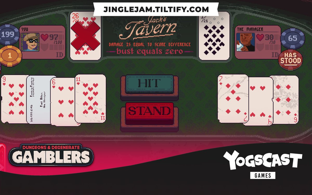 First up, it’s the essential roguelike blackjack deckbuilder, Dungeons &amp; Degenerate Gamblers by <a href="/mosscollectors/">Purple Moss Collectors</a> and <a href="/YogscastGames/">Yogscast Games | Wishlist Rhell!</a>. Battle your way through the tavern and create your unique deck to beat the house!