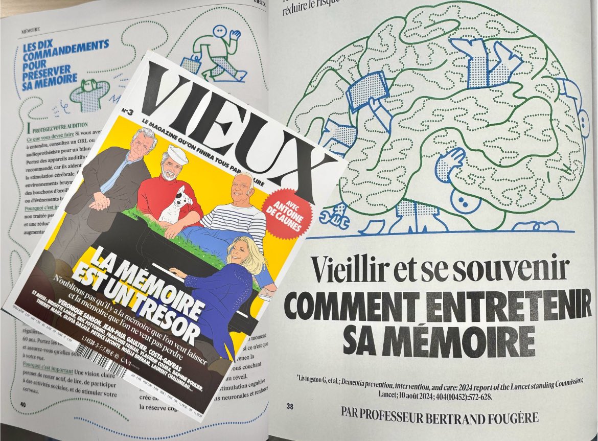 📰 Mission du jour : aller chez son marchand de #journaux pour réclamer le 3ème numéro du #magazine #VIEUX !

👓 Et lire le nouvel #article de <a href="/BertrandFougere/">Bertrand Fougère</a> sur ... 🧠 ah oui, la #mémoire ! 😉
