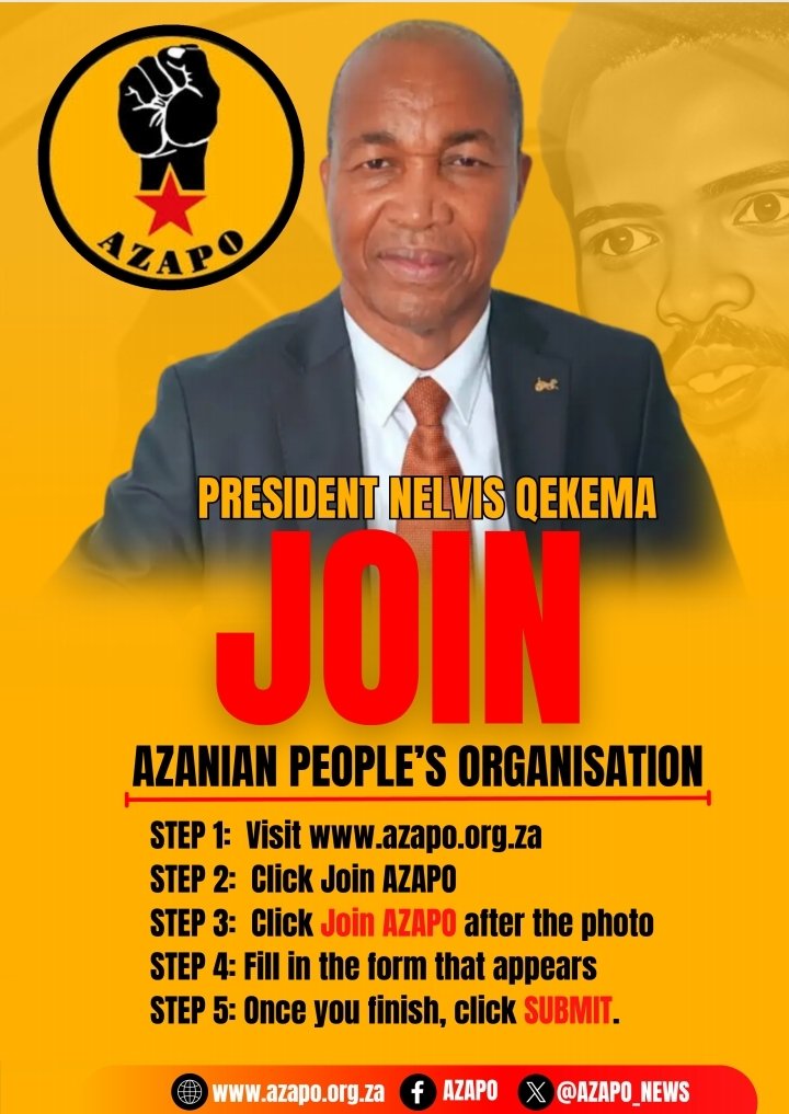 AZAPO_News's tweet photo. "Merely by describing yourself as black you have started on a road towards emancipation". -Biko

Join! https://t.co/VvVZgAN7jR