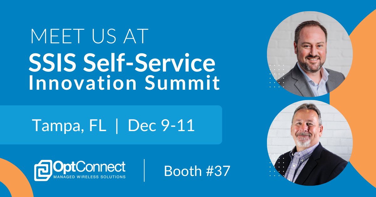 OptConnect will be at the Self-Service Innovation Summit in Tampa from Dec. 9-11. Visit us at BOOTH #37 to learn more about powering your self-service solutions with hassle-free cellular IoT connectivity. See you there!

#SSIS24 #SelfServiceInnovation #ConnectivitySolutions