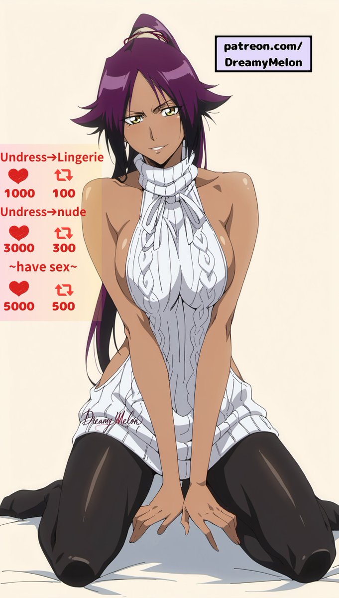 LoveArtAnime's tweet photo. Yoruichi ➔ Undress Challenge💜