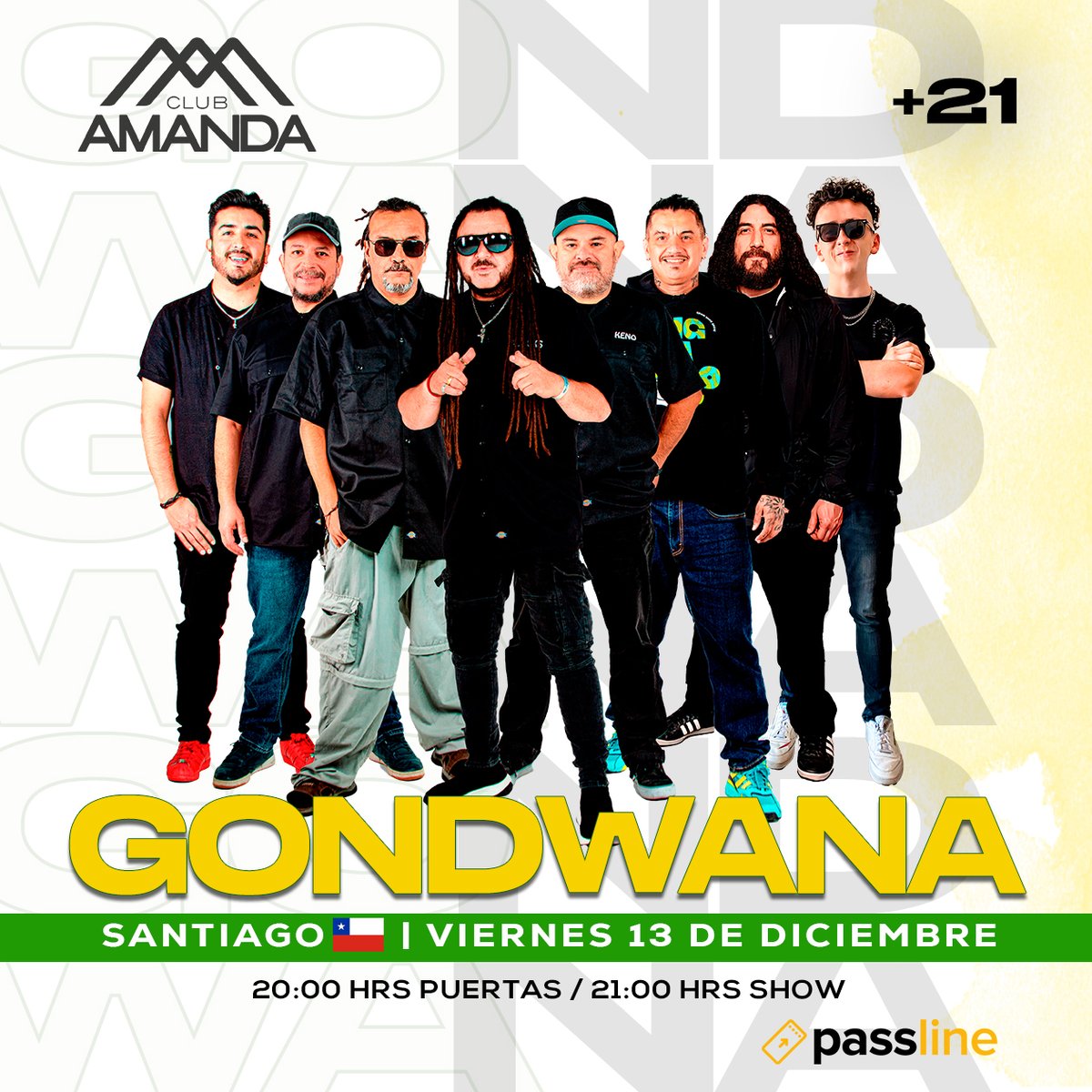 GONDWANA (@gondwanachile) on Twitter photo El viernes 13 de diciembre, regresamos a los escenarios de Santiago 🇨🇱💚💛❤️🙌🏻
La cita será en el reconocido Club Amanda, donde presentaremos nuestro show titulado "Futuro Presente".
Entradas disponibles en : passline.com/eventos/gondwa…
<a href="/PassLineChile/">Passline Chile</a> El viernes 13 de diciembre, regresamos a los escenarios de Santiago 🇨🇱💚💛❤️🙌🏻
La cita será en el reconocido Club Amanda, donde presentaremos nuestro show titulado "Futuro Presente".
Entradas disponibles en : passline.com/eventos/gondwa…
<a href="/PassLineChile/">Passline Chile</a>