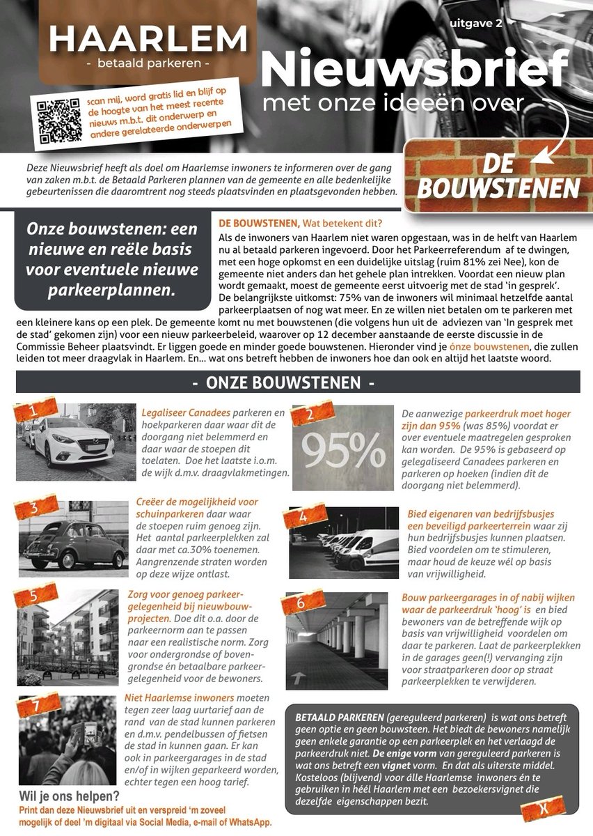 Zorg voor genoeg parkeer- gelegenheid bij nieuwbouwprojecten👊🏻👊🏻👊🏻
Bouw parkeergarages in of nabij wijken waar de parkeerdruk ‘hoog’ is👊🏻👊🏻👊🏻👊🏻

<a href="/Haarlem105/">Haarlem105</a> <a href="/HaarlemRaad/">Haarlem Raad</a> <a href="/Haarlemupdates/">Haarlem updates</a> <a href="/hdhaarlem/">Haarlems Dagblad</a> <a href="/NHNieuws/">NH Nieuws</a> <a href="/gemeentehaarlem/">Gemeente Haarlem</a> <a href="/EdwinVerm/">Edwin Vermaire</a> <a href="/WijkraadS/">Wijkraad Slachthuisbuurt</a> <a href="/ABhaarlem/">Wijkraad AB Haarlem</a>