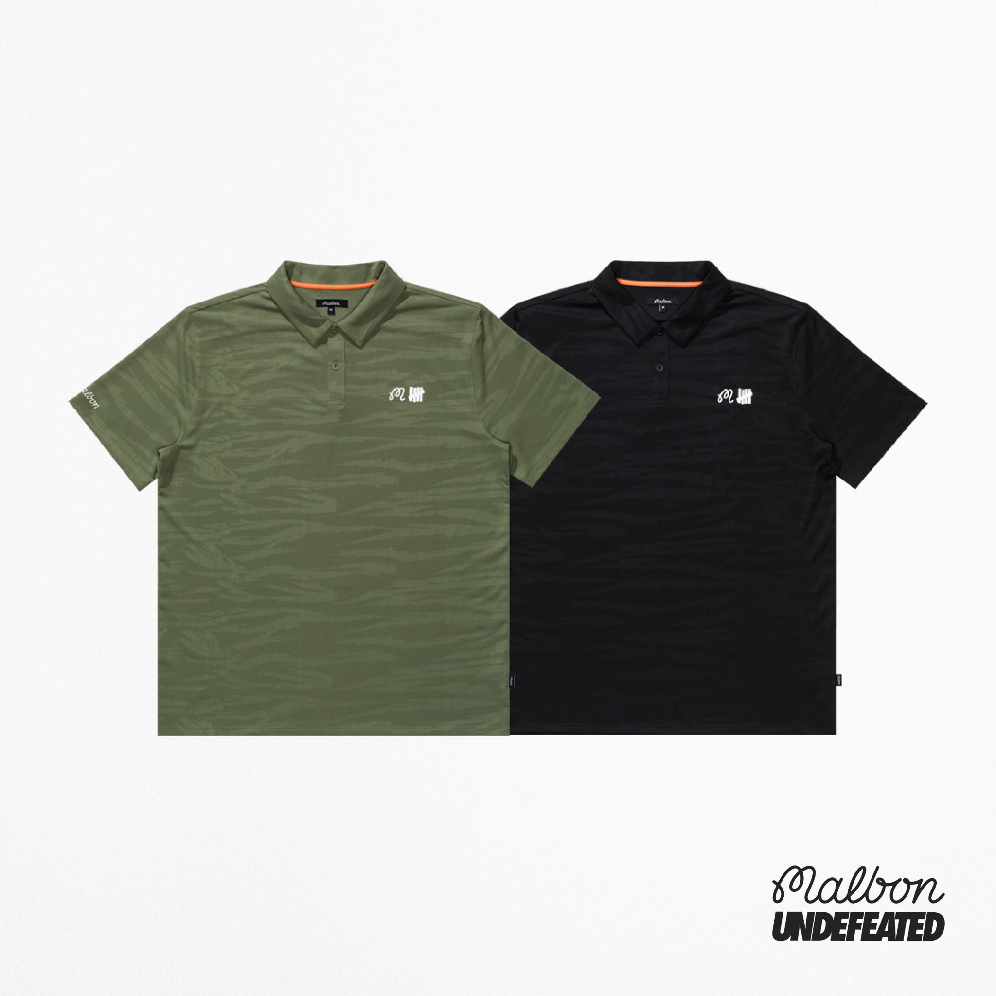 Tシャツ・カットソー Malbon Golf MALBON X UNDEFEATED PERFORMANCE POLO T-SHIRT BLA UNDEFEATED على X: